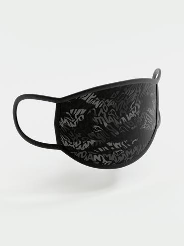 MANTO face mask DISTORT-BLACK